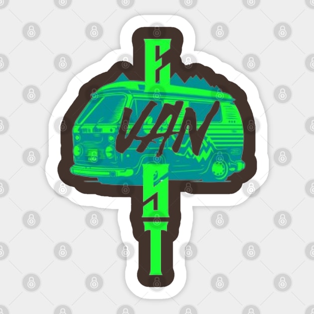 East Van Sticker by KoumlisArt